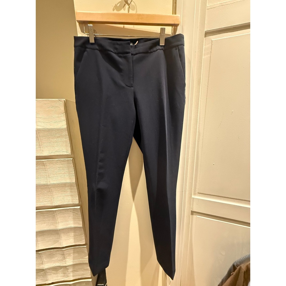 Tommy Hilfiger Womens Navy Blue Dress Pants Slim Fit Tapered Trousers Size 2